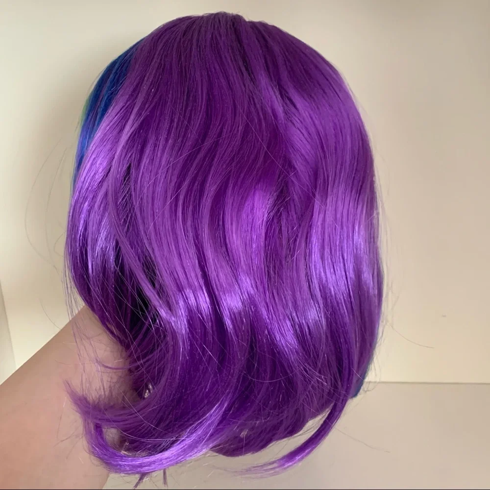 Rainbow wig with bangs
